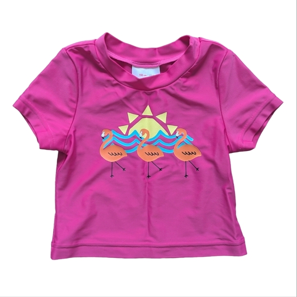 Hanna Andersson Other - Hanna Andersson Rash Guard Short Sleeve Pink Flamingo - Size 4T